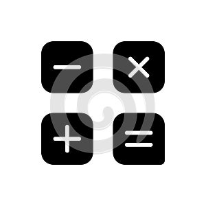 Calculator app black glyph icon