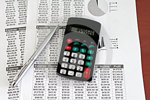 Calculator and Balance Sheets