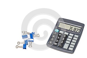 Calculator and Binding Clips