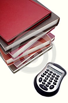 Calculator and books