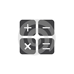 Calculator buttons vector icon