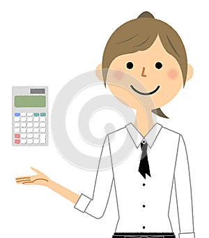 Calculator and cafe clerk