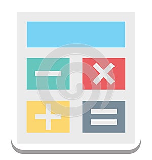 Calculator, Calculation Vector Icon editable
