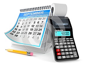 Calculator with calendar