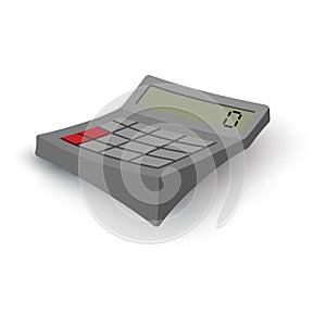 Calculator cartoon grey illustration