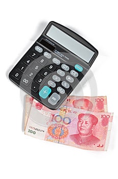 Calculator and chinese currency