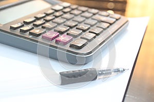 Calculator, Collection and tax season concept