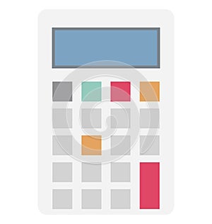 Calculator Color isolated Vector Icon that can be easily modified or edit photo