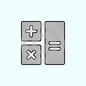 calculator color vector icon, vector illustration