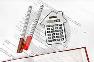 Calculator and contract - insurance, rent and buying car