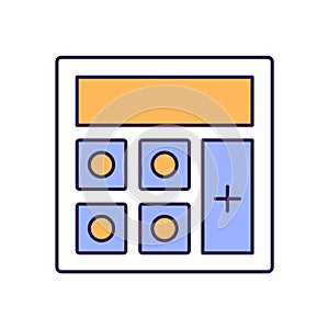 Calculator device Vector Icon which can easily modify or edit.