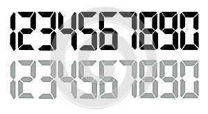 Calculator digital numbers. Digital clock number