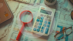 The Calculator and Documents. AI generated