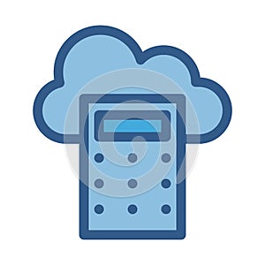 Calculator  Fill Isolated Vector icon which can easily modify or edit