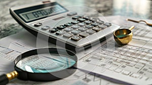 The calculator on financial documents. AI generated