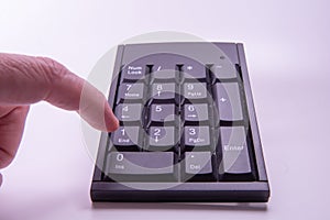 A calculator and a finger photo