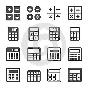 Calculator icon set