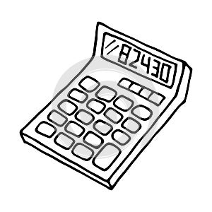 Calculator icon outlined