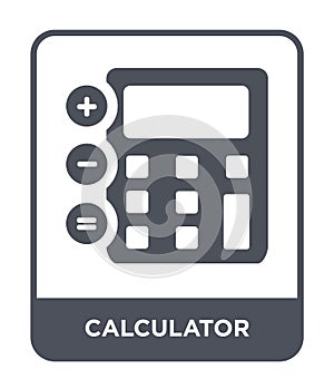 calculator icon in trendy design style. calculator icon isolated on white background. calculator vector icon simple and modern