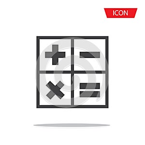 Calculator icon vector isolated on background