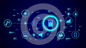 Calculator icon. From web set