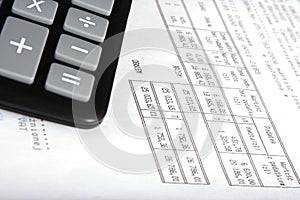 Calculator with invoice