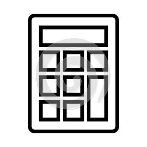 Calculator line icon