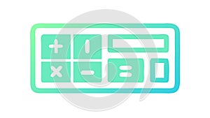 Calculator Math Device Financial Accounting Tool Icon, vector design Generative AI