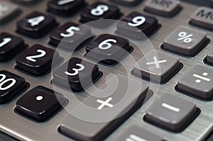 calculator for mathematical calculations and accounting close-up