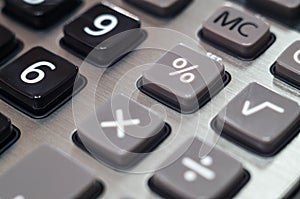calculator for mathematical calculations and accounting close-up