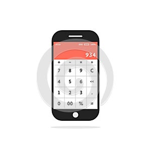 Calculator mobile app in smart phone