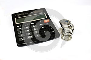 Calculator and money are business and financial tools
