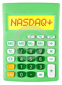 Calculator with NASDAQ on display photo