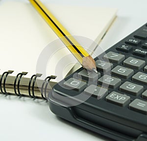 Calculator and notepad