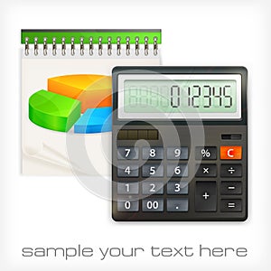 Calculator & notepad diagram