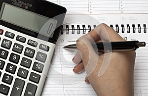 Calculator, organizer and pen 2