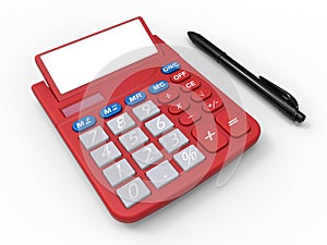 Calculator and a pen