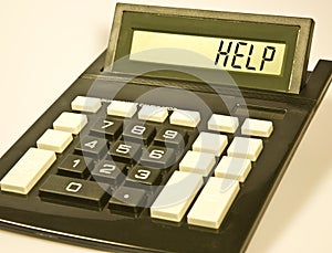 Calculator says 'HELP'