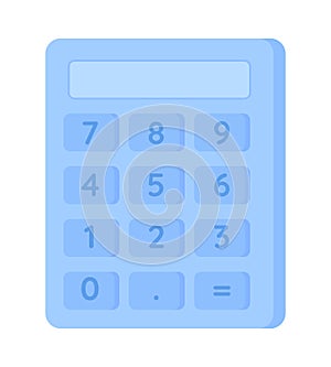 Calculator semi flat color vector object
