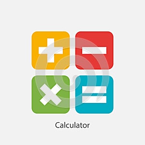 Calculator Sign Symbol Icon Vector Illustration