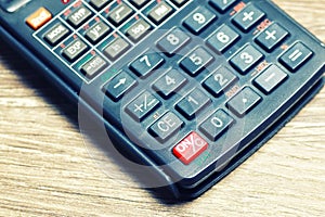 Calculator table glasses