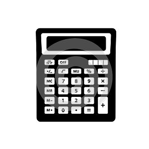 Calculator in a vector on a white background.Calculator logo in vector.