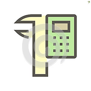 Calculator and vernier caliper icon