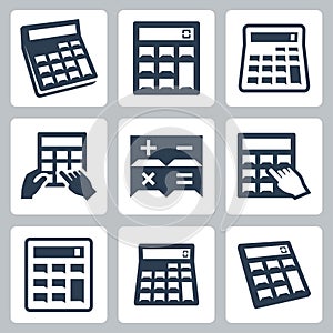 Calculators vector icons