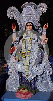 Maa  Bhuvaneshwari or Adi Parashaktia a form of Maa Kali,she gives shape to the creation of the world.