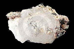 Calcyte Mineral Isolated on Black photo