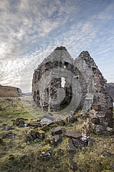Calda house ruins at Loch Assynt. photo