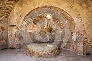 The Central Thermae. Roman bath. Ercolano. Herculaneum. Naples. Italy photo