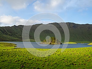 Caldeirao do Corvo lake, Azores photo