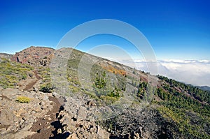 Caldera de Taburiente sea of clouds in La Palma Canary Islands photo